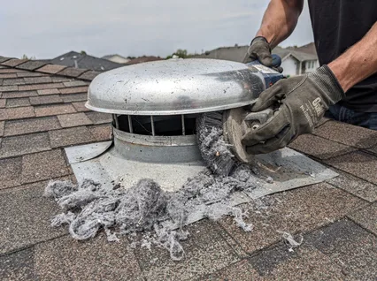 Cleaning Dryer Vent On Roof in Claremont