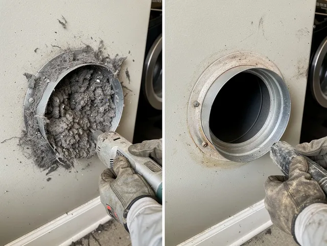 Professional clogged vent cleaning by Claremont Dryer Vent Cleaning in Claremont