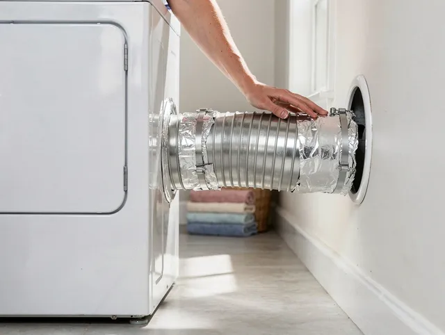 Professional dryer vent hose installation by Claremont Dryer Vent Cleaning in Claremont